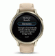 Venu 4 - 41 mm Lunar Gold with Bone Silicone Band and Light Sand Leather Band - 010-03013-03 - Garmin